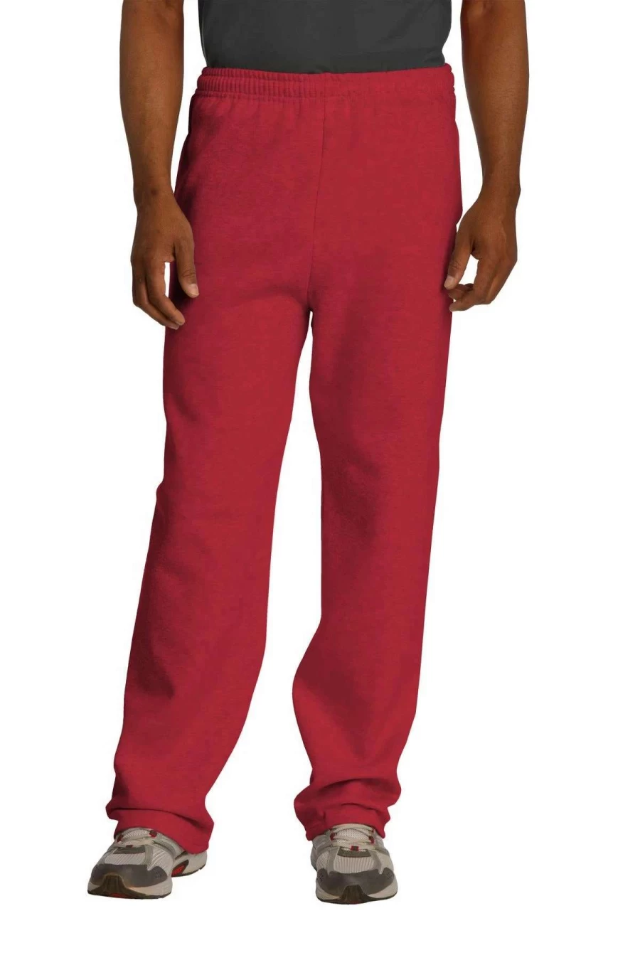 Men's Comfortable Open-Bottom Sweatpants with Pockets - Soft & Stylish Casual Joggers