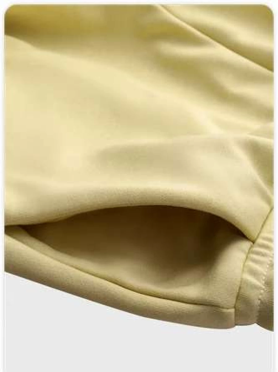 Kollyy Women's Khaki High-Waisted Street Style Cut Out Detail Pants