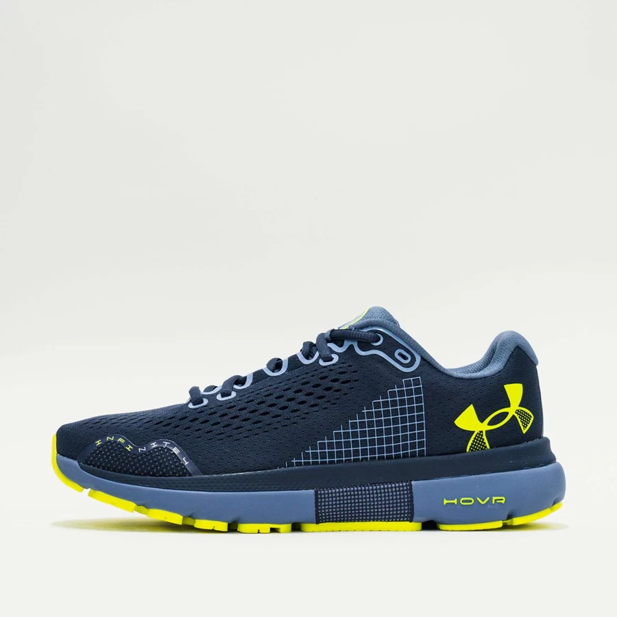 Under Armour HOVR Infinite 4 Running Shoes for Men - Tempered Steel/Aurora Purple, Lightweight Cushioned Training Sneakers