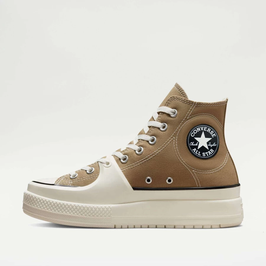 Converse Chuck Taylor All Star Construct Sneakers in Roasted, Black, and Egret Colorway