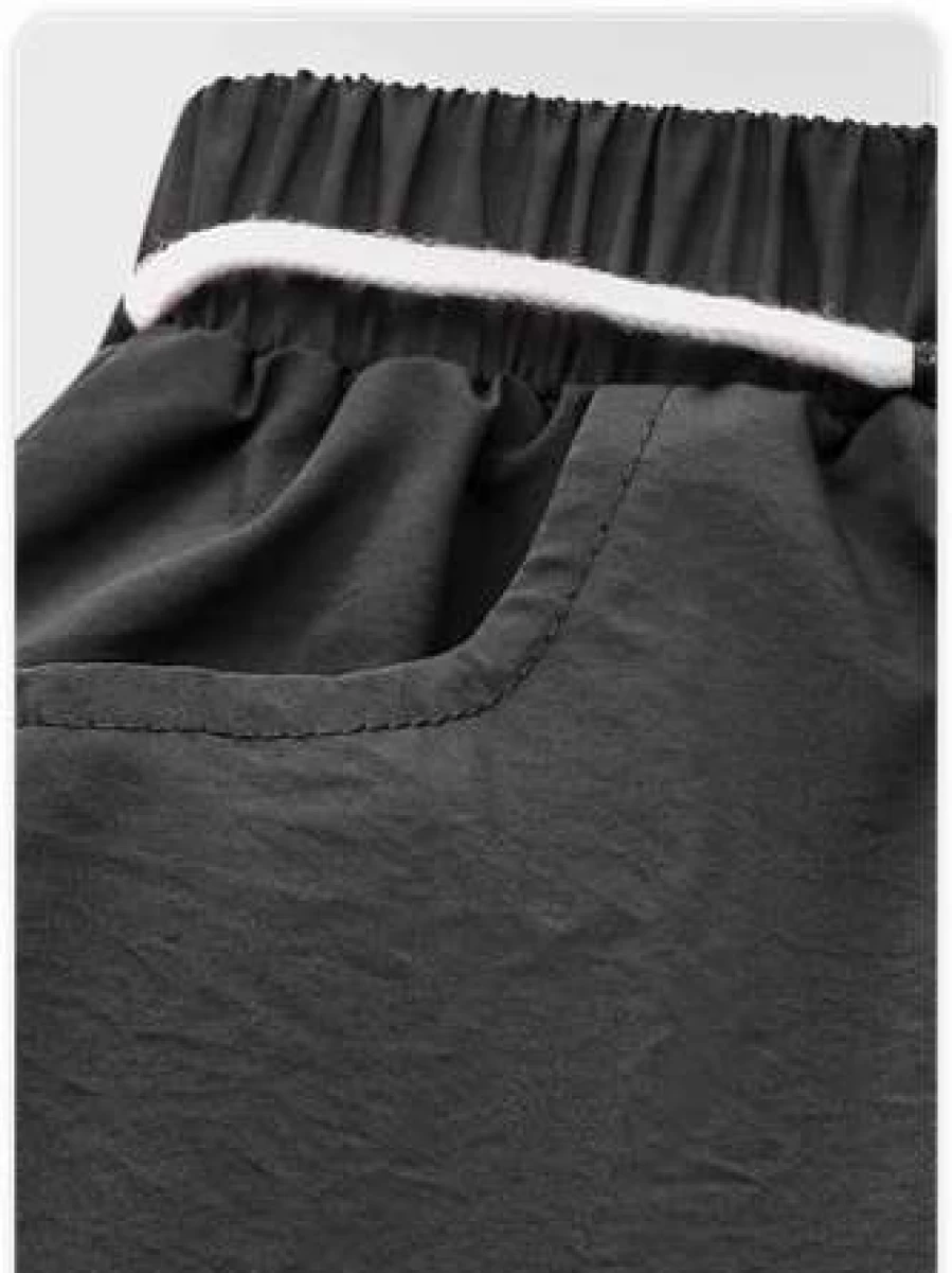 Kollyy Black Edgy Tie Front High-Waisted Pants for Women