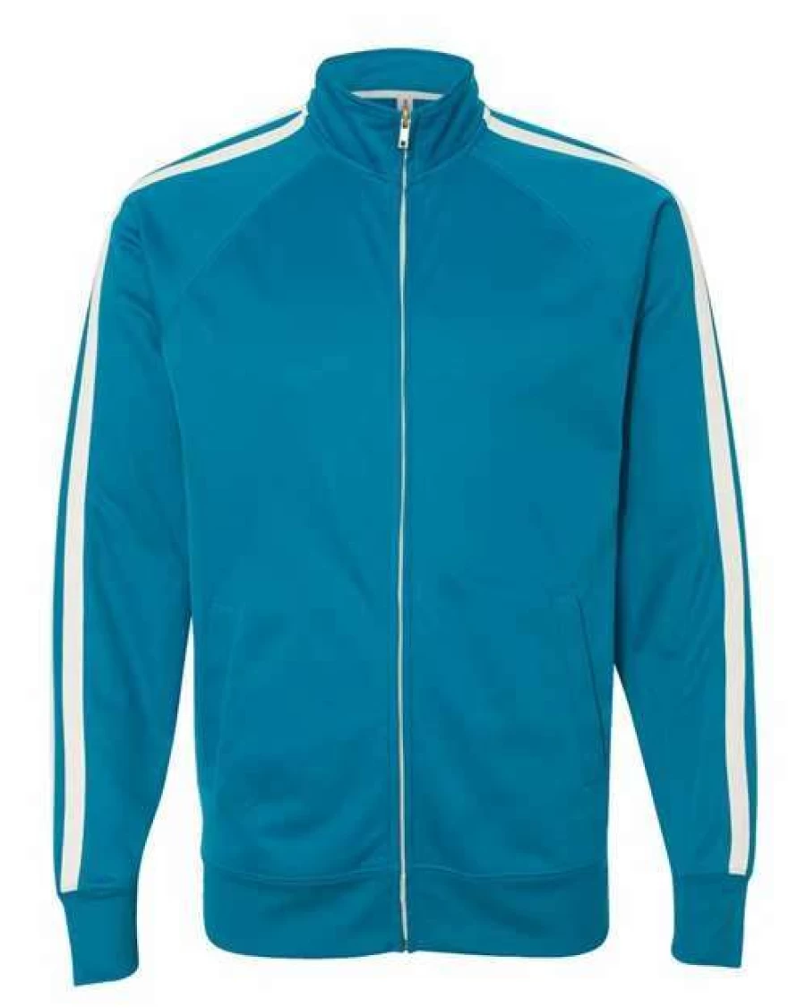 Men's Lightweight Poly-Tech Full-Zip Track Jacket by Independent Trading Co.