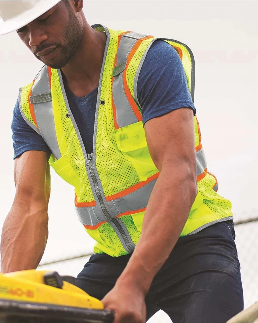 Premium Heavy-Duty Class 2 Safety Vest for Men – High Visibility Work Vest