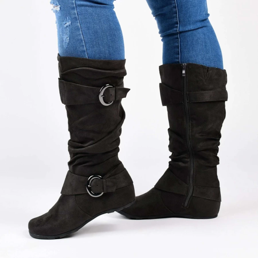 "Journee Collection Wide Calf Jester Boots for Women – Comfortable Extra Wide Fit"