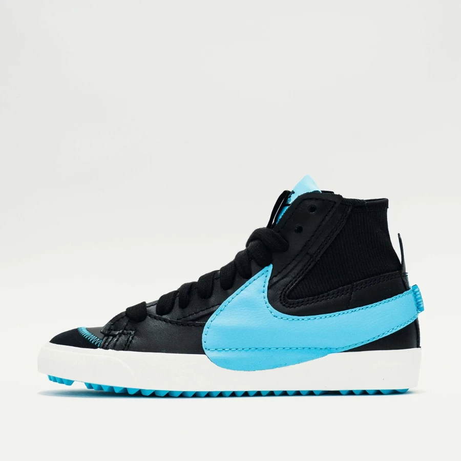 Nike Blazer Mid '77 Jumbo Sneakers in Black & Baltic Blue - Retro Basketball Shoes for Men & Women