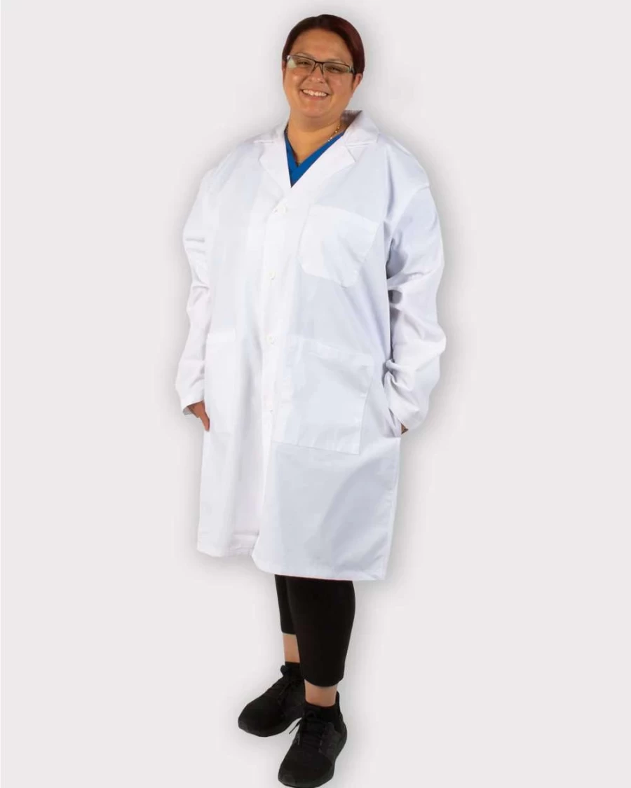 Dickies White Unisex Lab Coat - Durable & Comfortable Laboratory Coat for Professionals