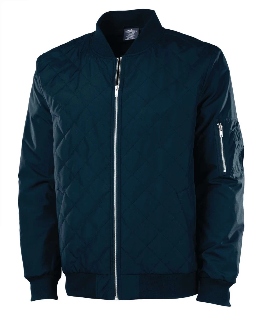 Quilted Boston Flight Jacket for Men - Charles River Apparel Lightweight Aviator Style Coat