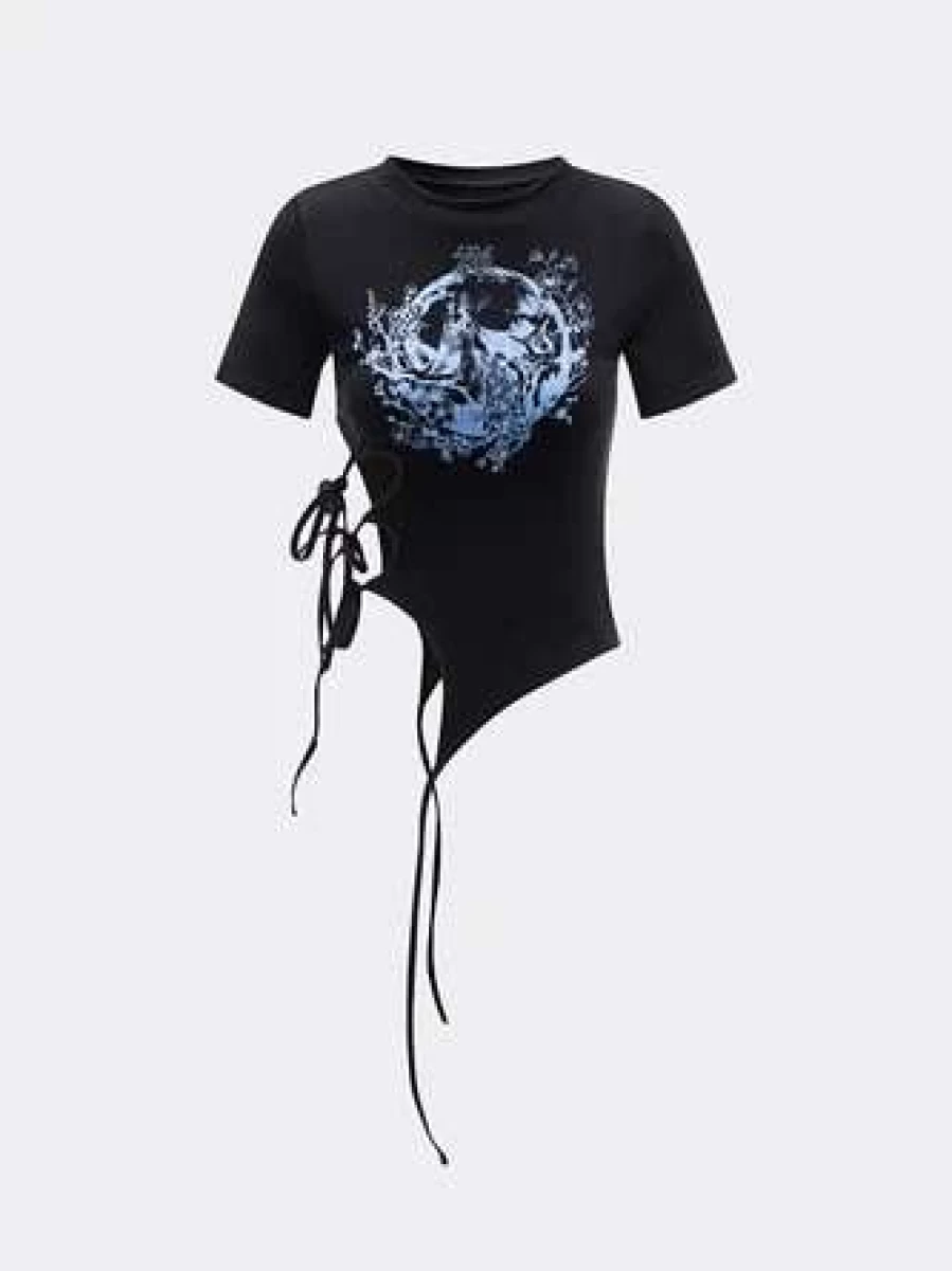"Kollyy Black Casual T-Shirt for Women - Comfortable Everyday Basic Top"