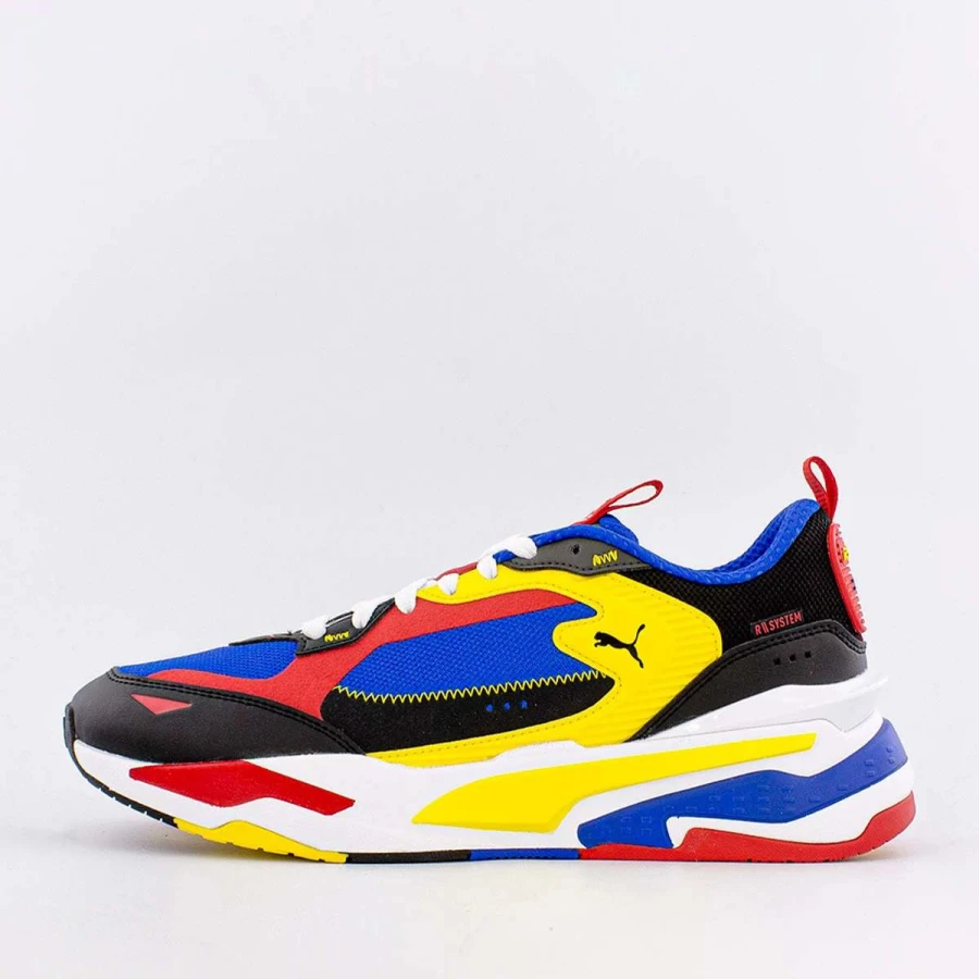 Puma RS-Fast Limiter Sneakers in Black, Dandelion & High Risk Red - Men's Running Shoes