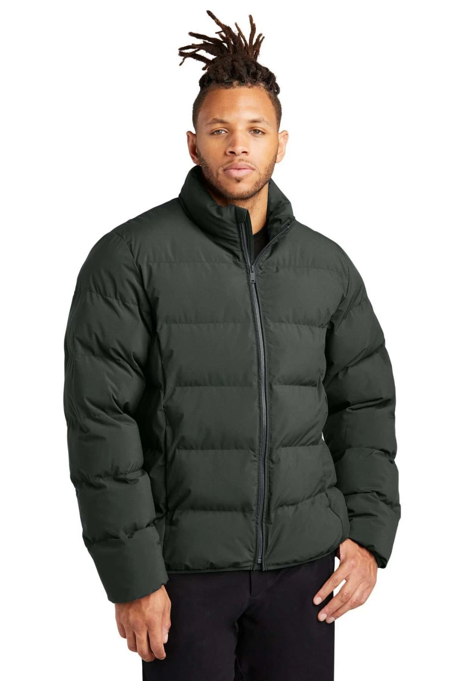 Men's Puffy Jacket MM7210 - Lightweight Winter Coat, Water-Resistant, Warm Insulated Outerwear for Cold Weather
