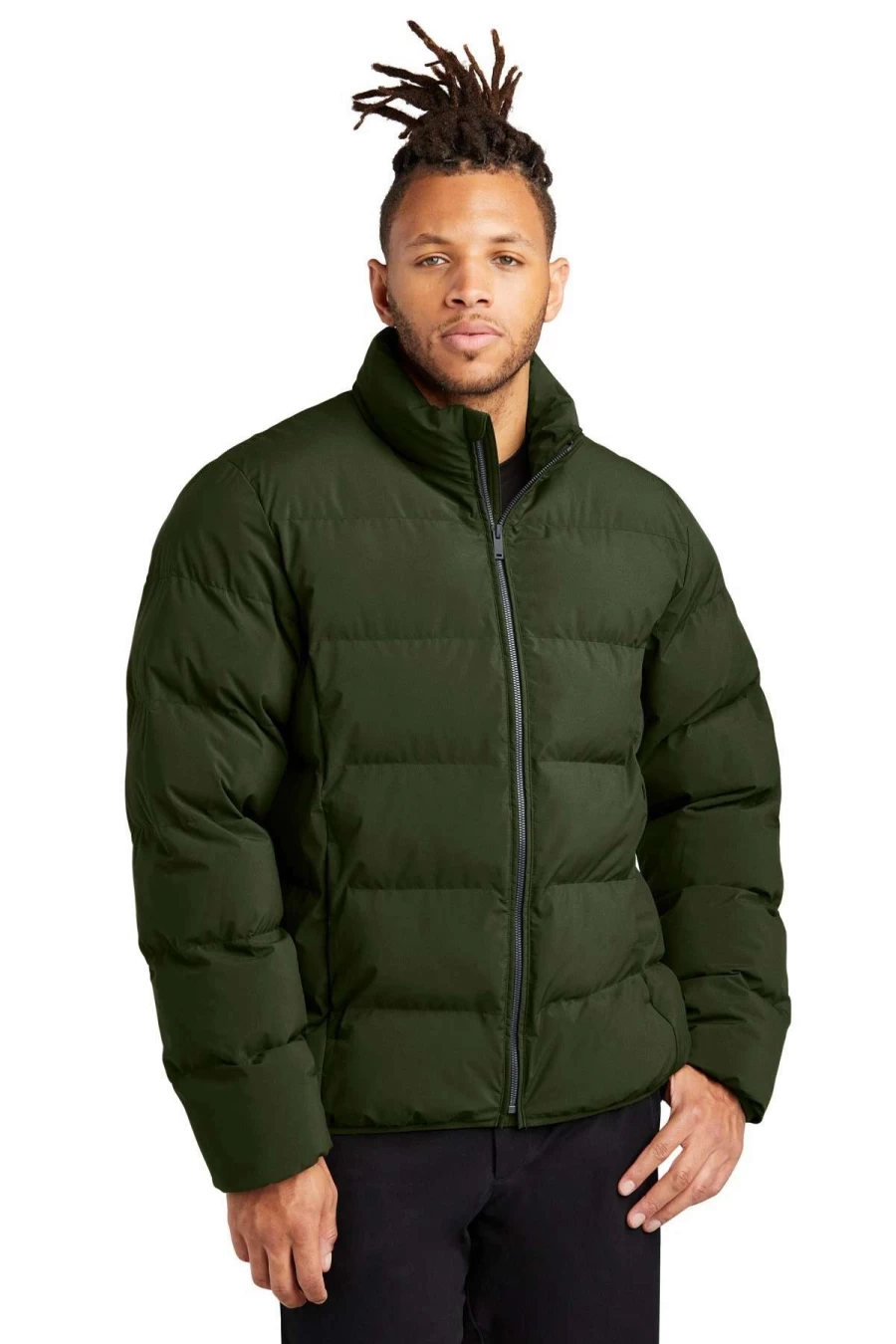 Men's Puffy Jacket MM7210 - Lightweight Winter Coat, Water-Resistant, Warm Insulated Outerwear for Cold Weather