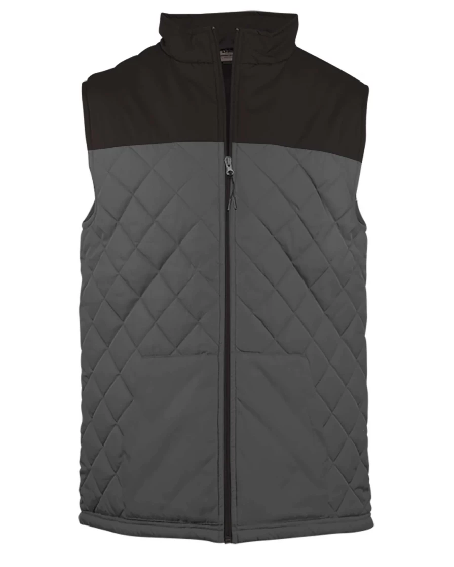 Men's Colorblock Quilted Vest - Lightweight Warm Puffer Jacket for Outdoor Activities