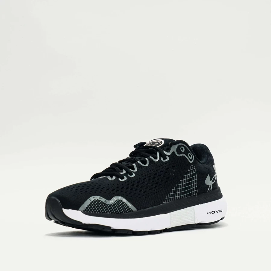 Under Armour HOVR Infinite 4 Running Shoes for Men - Black/White | Cushioned & Responsive