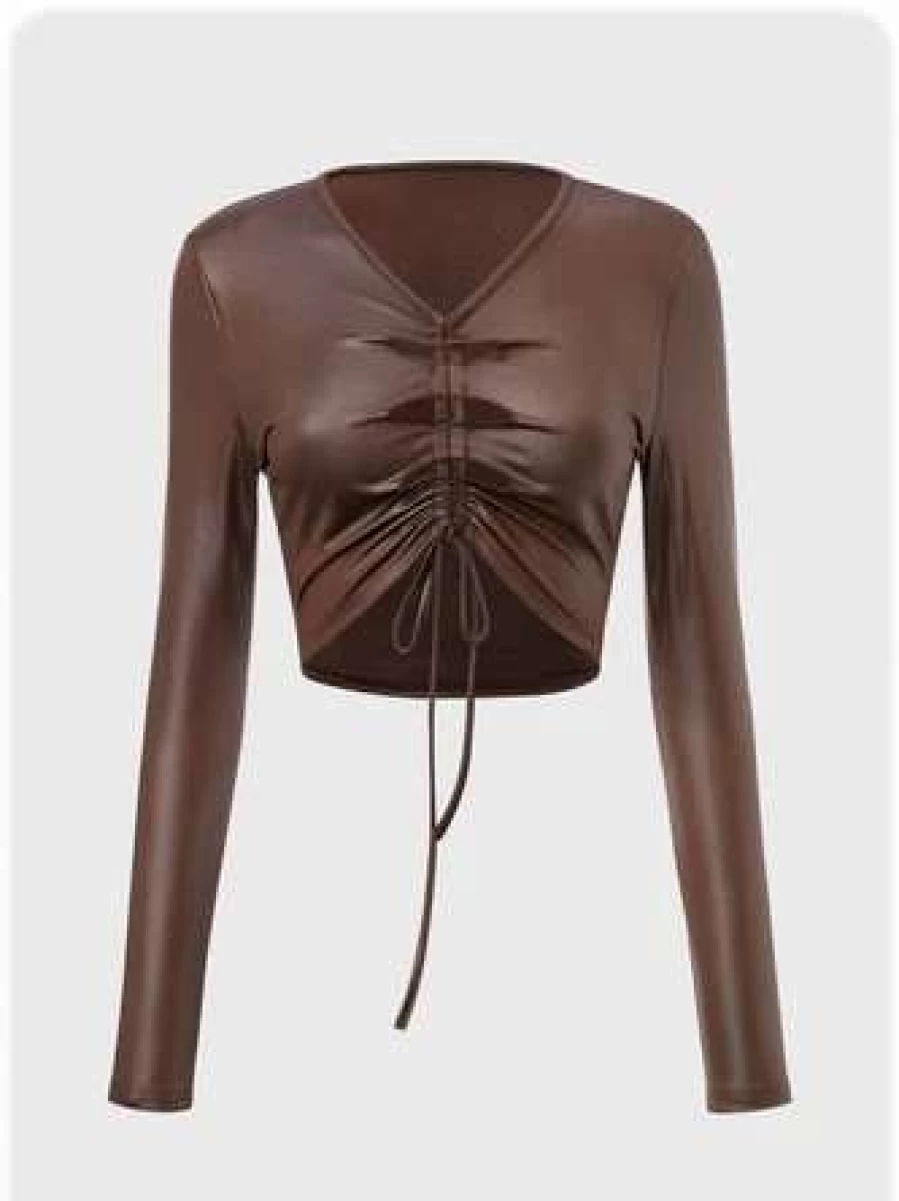 "Kollyy Vintage Light Brown Retro Style T-Shirt for Men and Women"