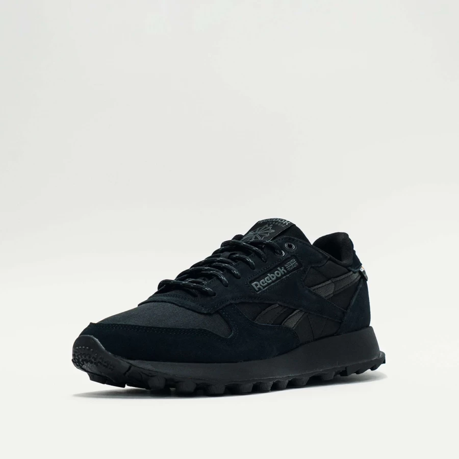 Reebok Classic Leather Sneakers in Core Black & Pure Grey | Men's & Women's Casual Shoes