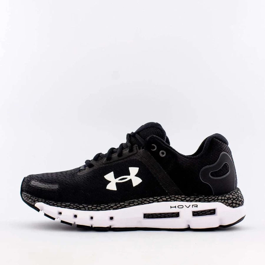 Under Armour HOVR Infinite 2 Running Shoes for Men - Black/White | Cushioned Sneakers for Long-Distance Comfort & Support