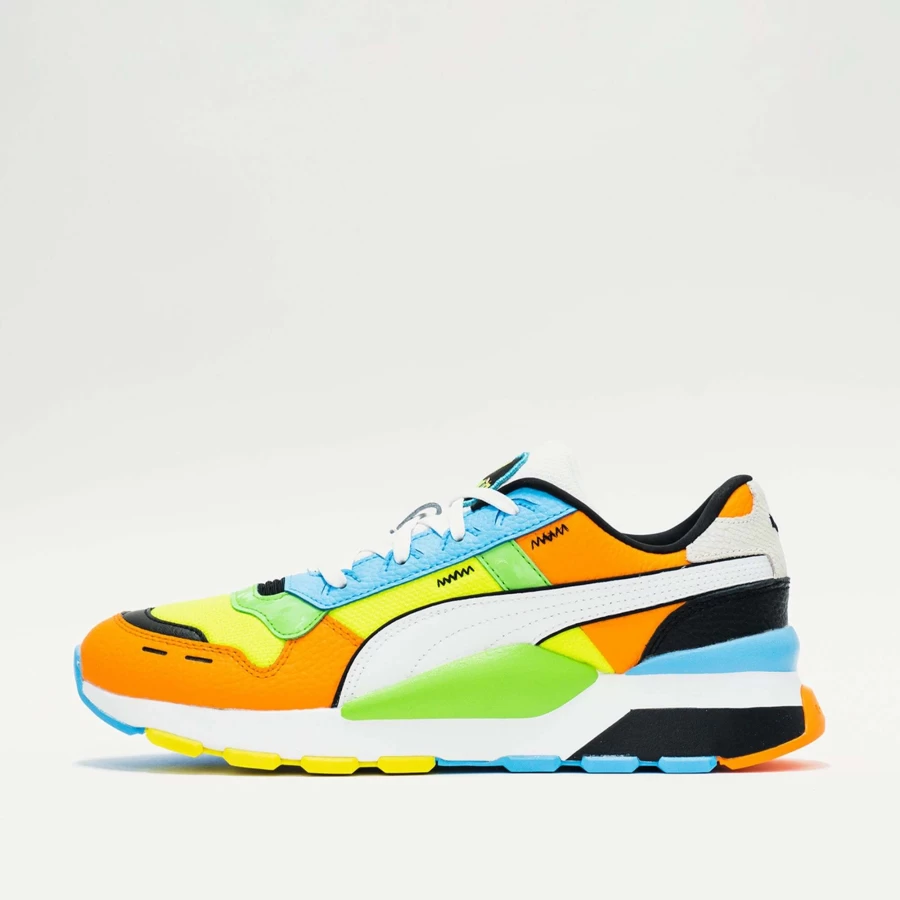 Puma RS 2.0 Tropics Sneakers in Vibrant Orange & Yellow Alert Colorway