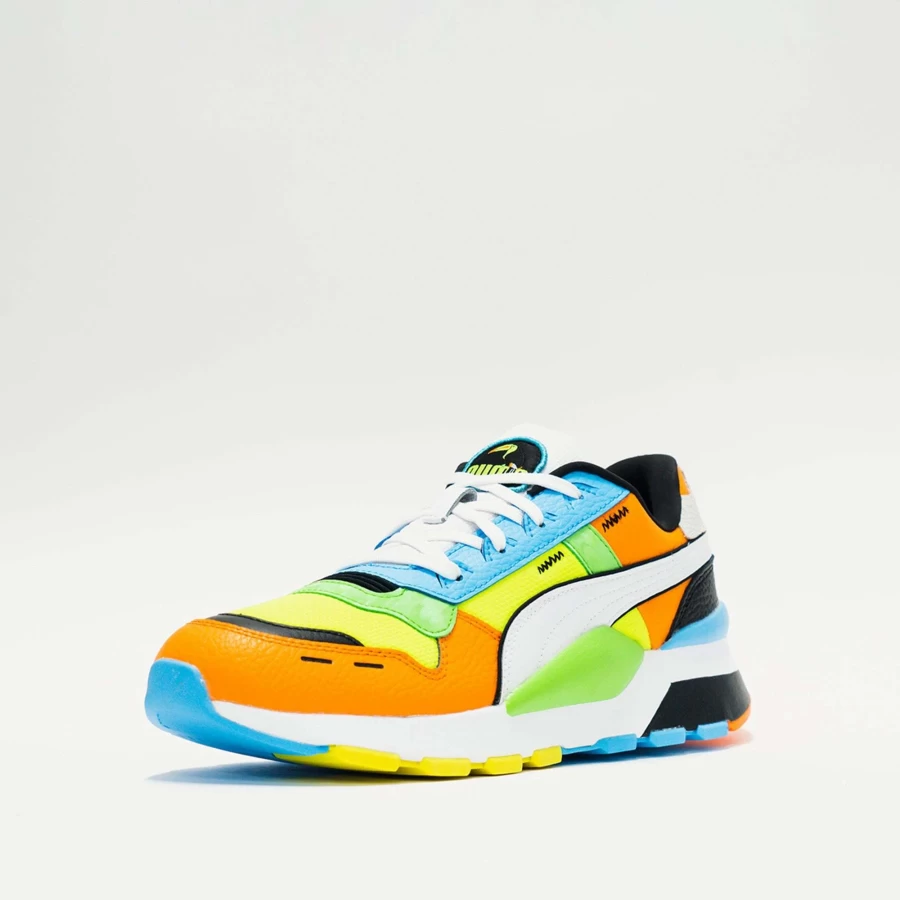 Puma RS 2.0 Tropics Sneakers in Vibrant Orange & Yellow Alert Colorway