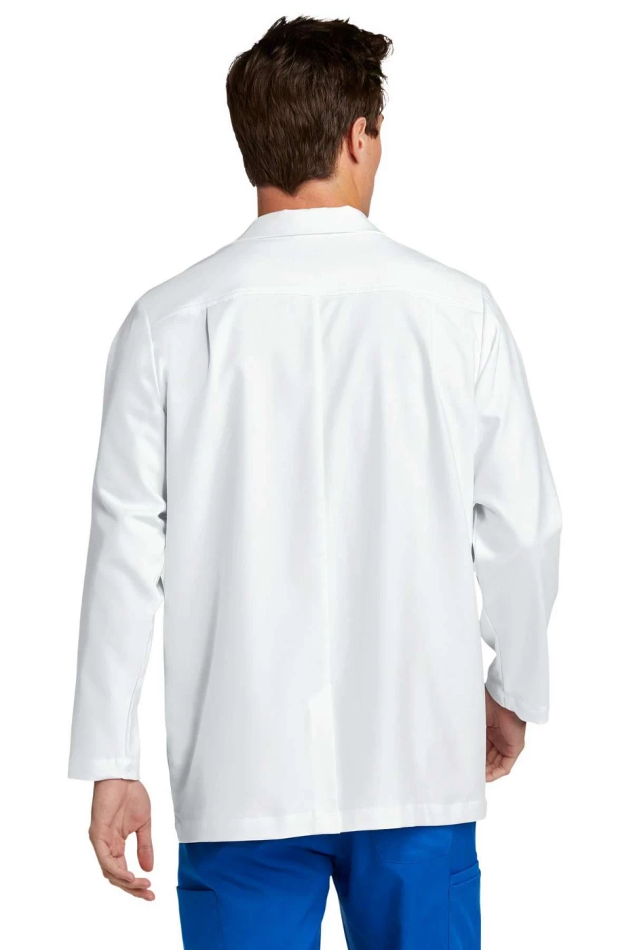 Wonderwink WW5072 Men's White Consultation Lab Coat - Professional Medical Coat for Doctors