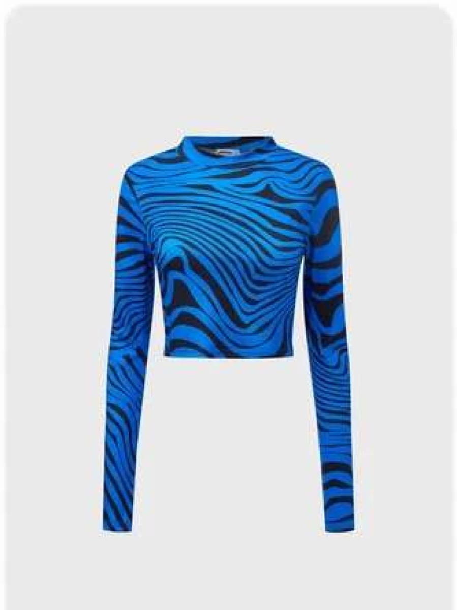 "Kollyy Black and Blue Top T-Shirt for Men and Women - Comfortable Casual Wear"