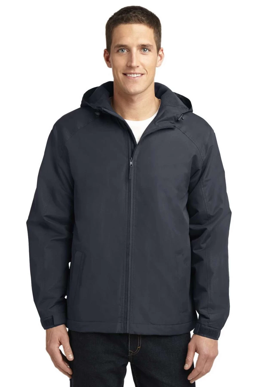 Men's Hooded Charger Jacket by Port Authority - J327 Lightweight Workwear with Comfort Fit