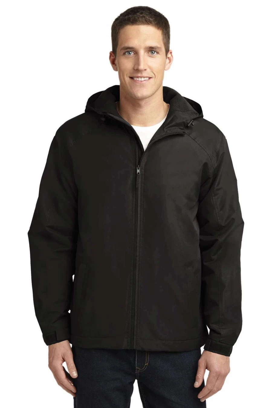 Men's Hooded Charger Jacket by Port Authority - J327 Lightweight Workwear with Comfort Fit