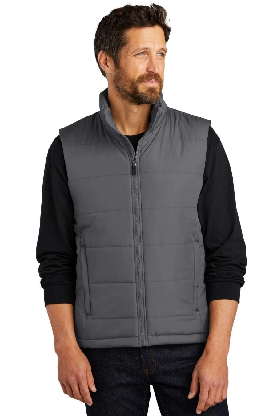Men's Lightweight Puffer Vest - J853 Quilted Insulated Winter Vest for Cold Weather