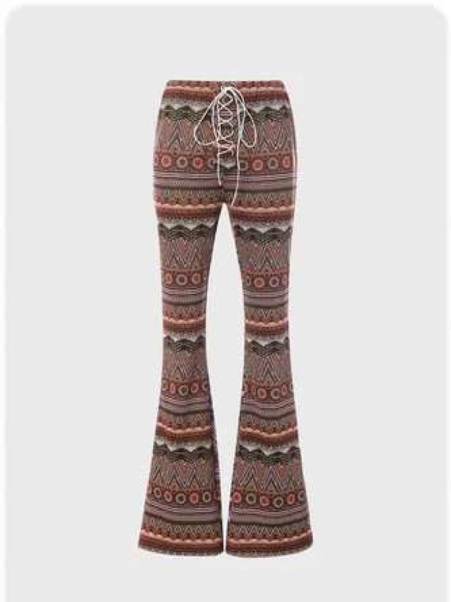 Vintage High-Waisted Brown Pants - Classic Cameo Brown Retro Bottoms