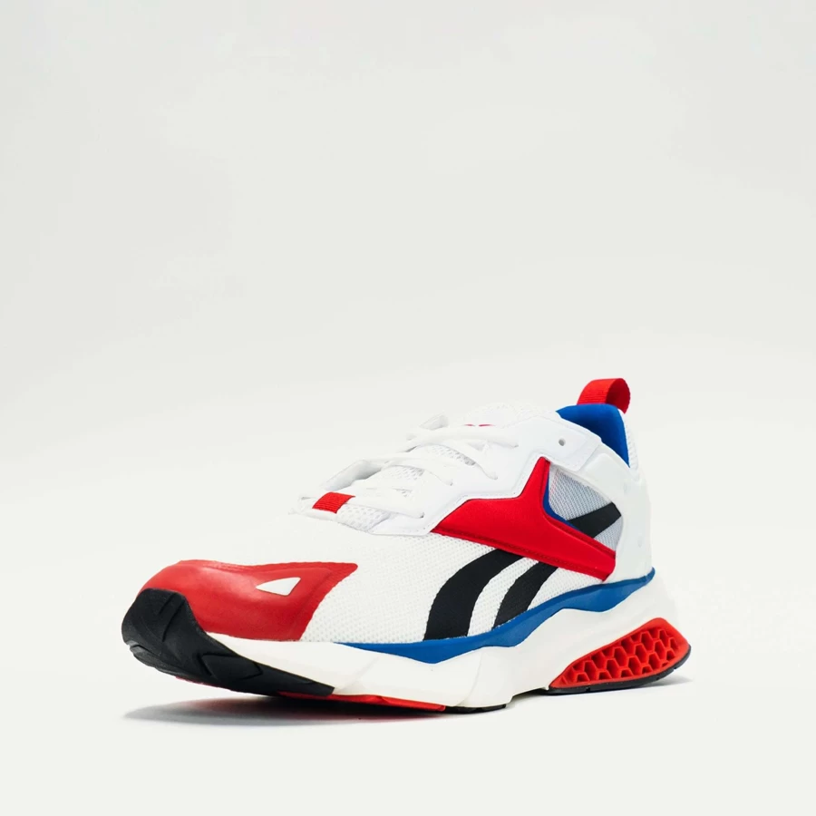 Reebok Legacy Hexalite Sneakers in Ftwr White, Vector Red, and Vector Blue Colorway
