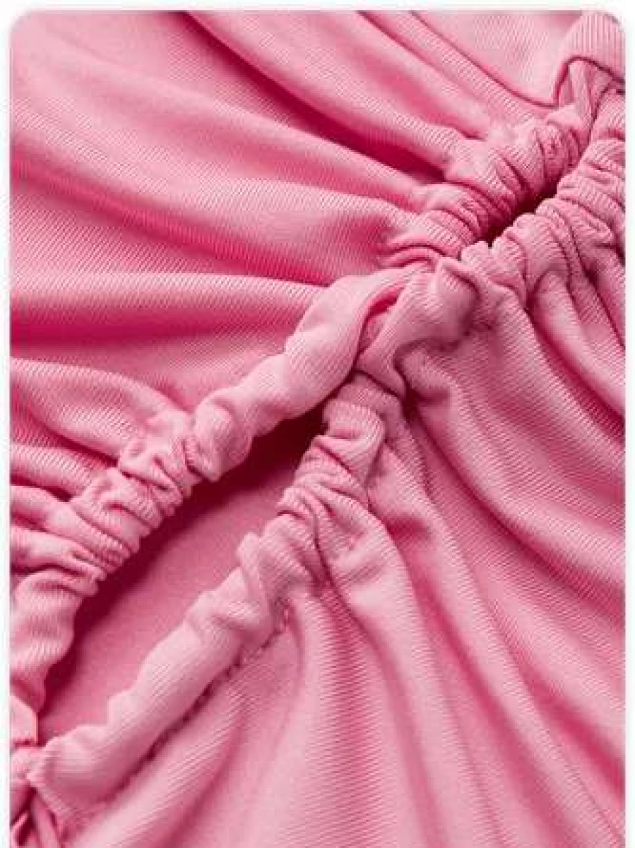 Pink Y2K Cut Out Lace Up Backless T-Shirt - Trendy Vintage Style Top