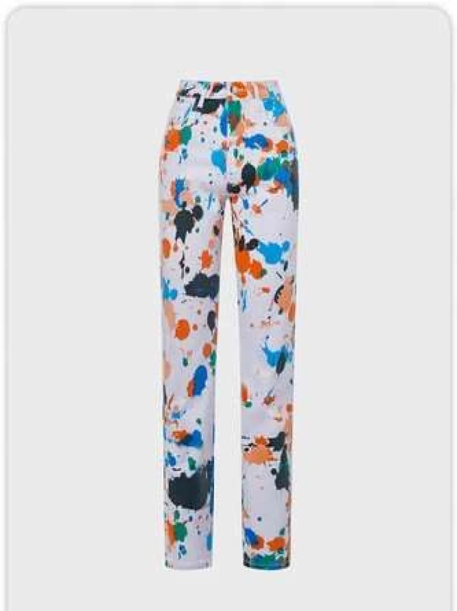 "Kollyy Women's White Casual Comfortable Elastic Waist Lounge Pants"