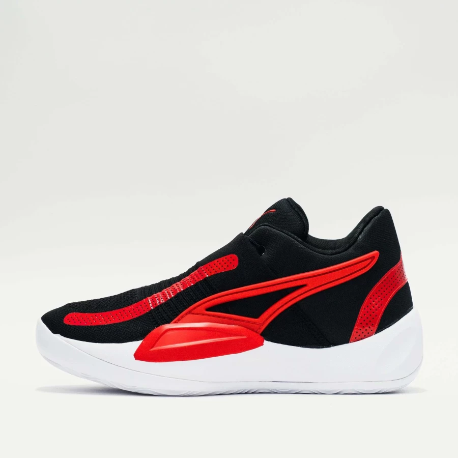 Puma Rise Nitro Running Shoes - Men's Puma Black/High Risk Red Sneakers for Comfort & Performance