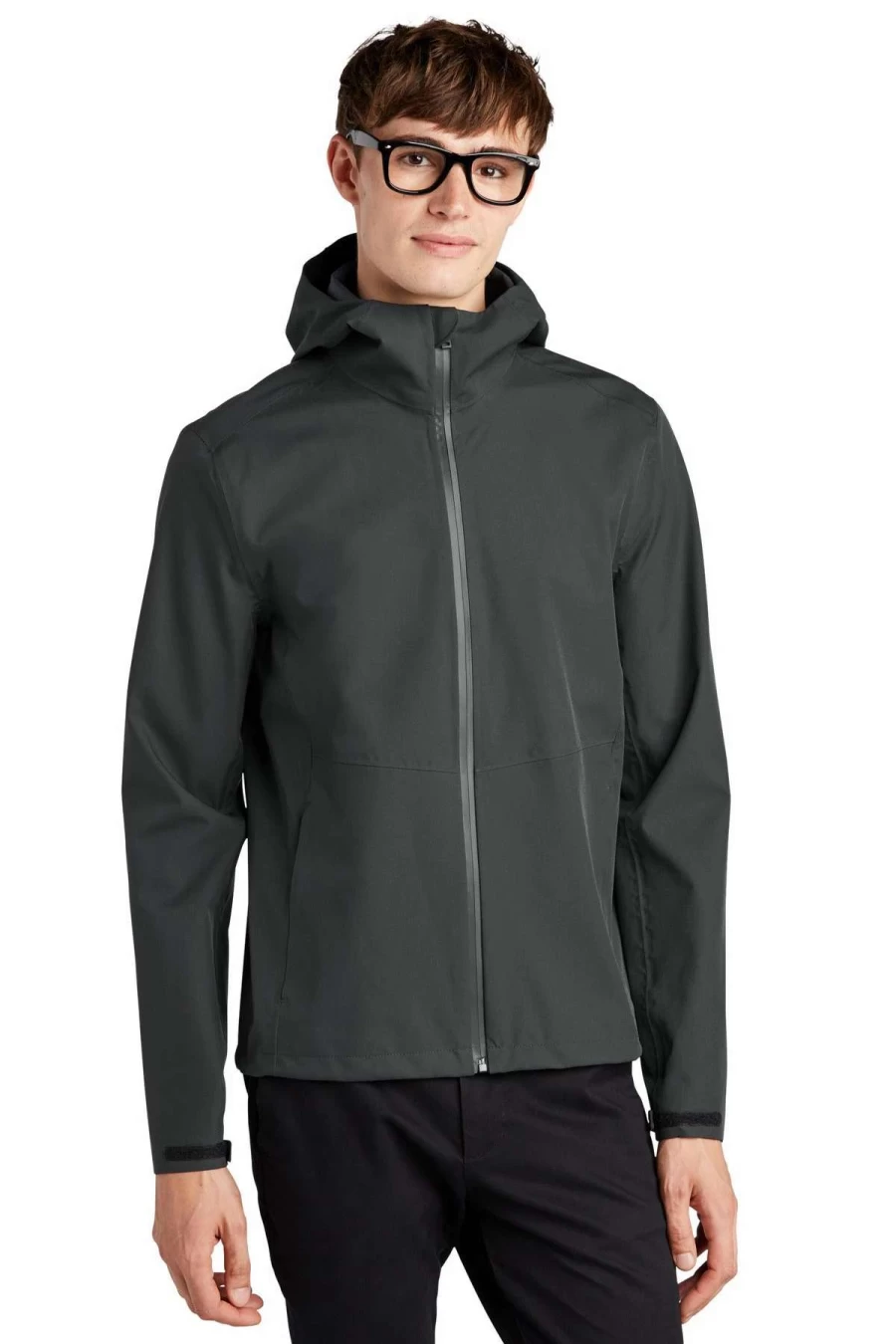 Mercer & Mettle MM7000 Waterproof Rain Shell Jacket - Deep Black Outdoor Windbreaker