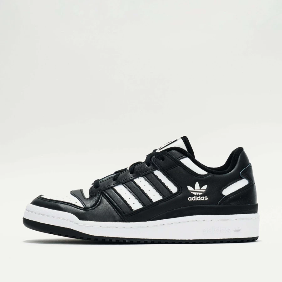 Adidas Forum Low Sneakers in Core Black & Cloud White | Men's Classic Casual Shoes