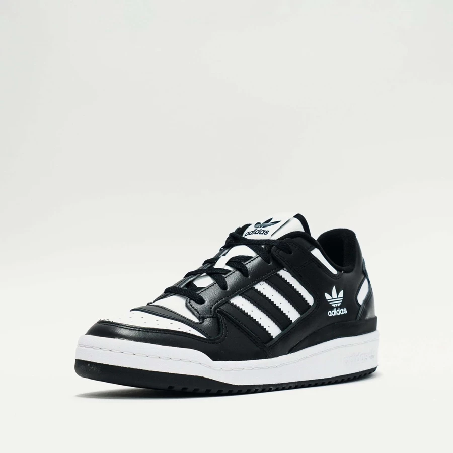 Adidas Forum Low Sneakers in Core Black & Cloud White | Men's Classic Casual Shoes