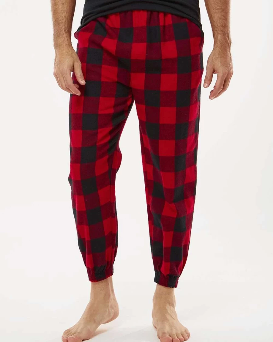 "Burnside Men's Soft Flannel Jogger Pants - Comfortable Casual Lounge Wear"