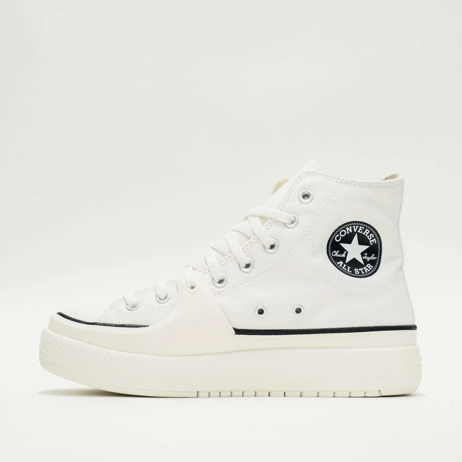 Converse Chuck Taylor All Star Construct Vintage White Black High Top Sneakers