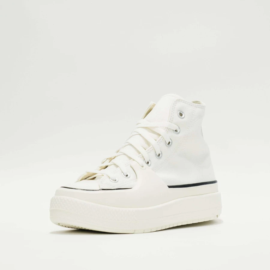 Converse Chuck Taylor All Star Construct Vintage White Black High Top Sneakers