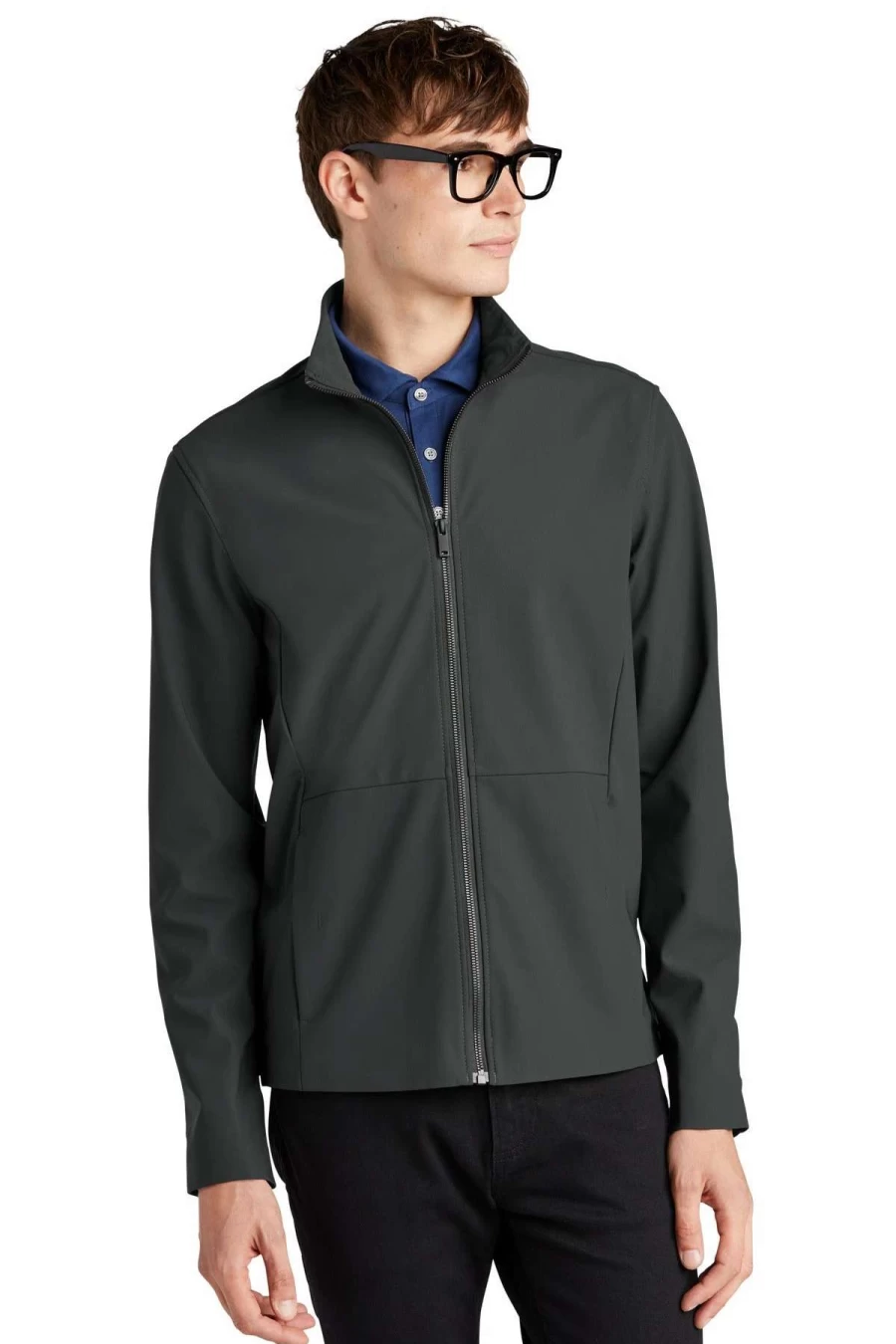 Mercer & Mettle Mm7100 Soft Shell Fabric in Anchor Grey - Premium Faille Material for Apparel and Decor