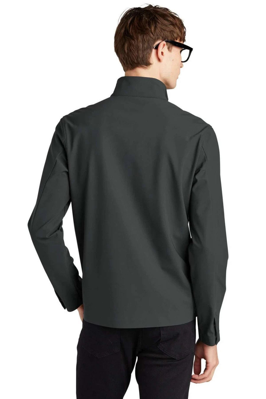 Mercer & Mettle Mm7100 Soft Shell Fabric in Anchor Grey - Premium Faille Material for Apparel and Decor