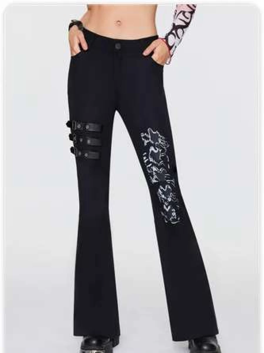 Kollyy Black Streetwear Bottom Pants for Men & Women - Trendy Urban Style