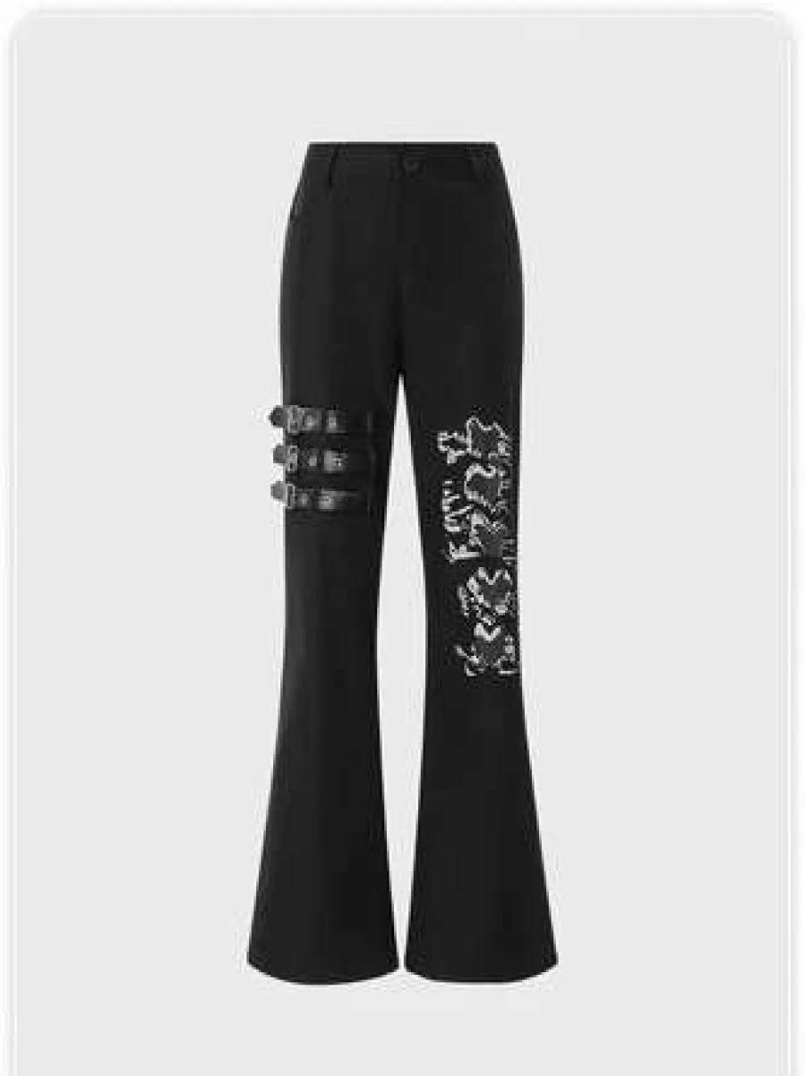 Kollyy Black Streetwear Bottom Pants for Men & Women - Trendy Urban Style