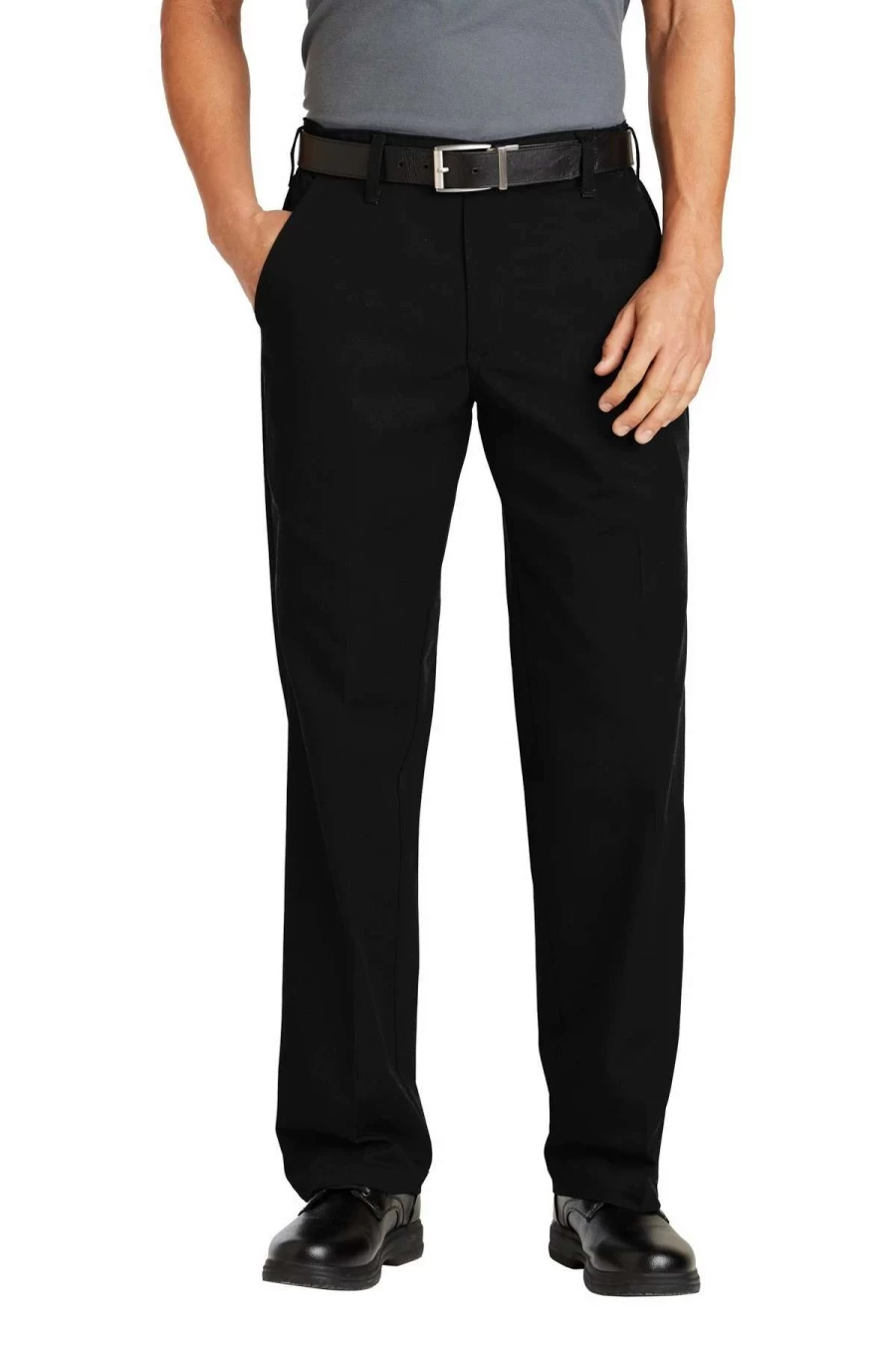 "Men's Durable Elastic Waist Work Pants - Comfortable Stretch Utility Trousers for Professionals"