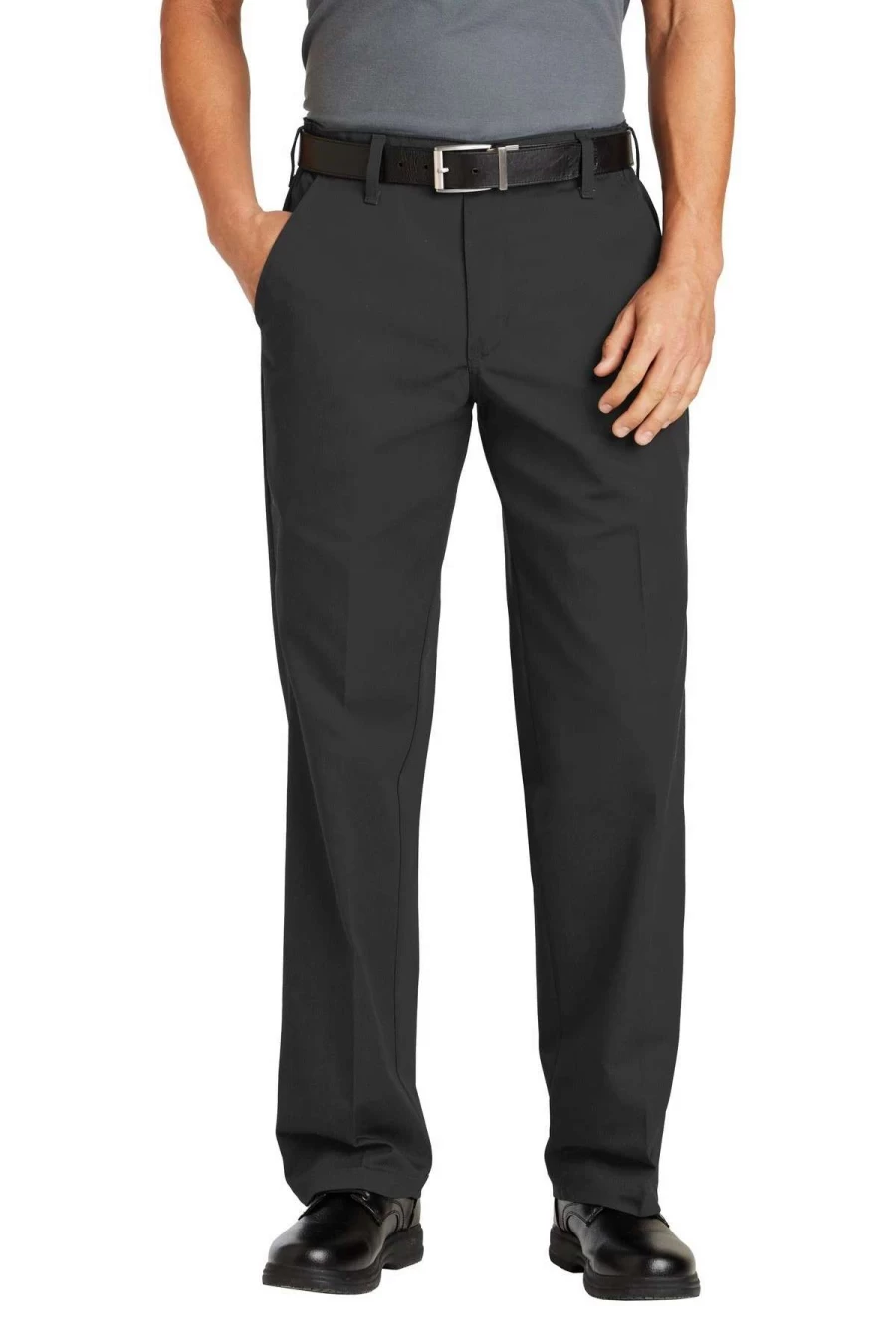 "Men's Durable Elastic Waist Work Pants - Comfortable Stretch Utility Trousers for Professionals"