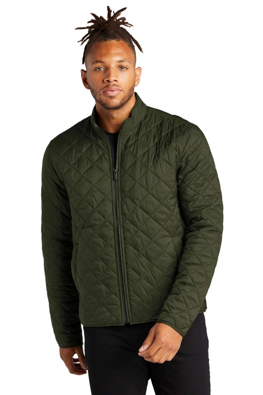 "Mercer & Mettle MM7200 Quilted Full-Zip Jacket for Men - Lightweight Insulated Winter Coat"