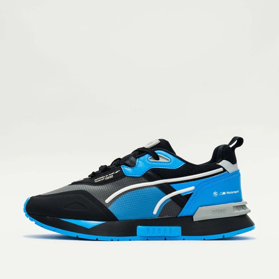 Puma BMW MMS Mirage Tech Sneakers in Black/Ocean Dive Colorway