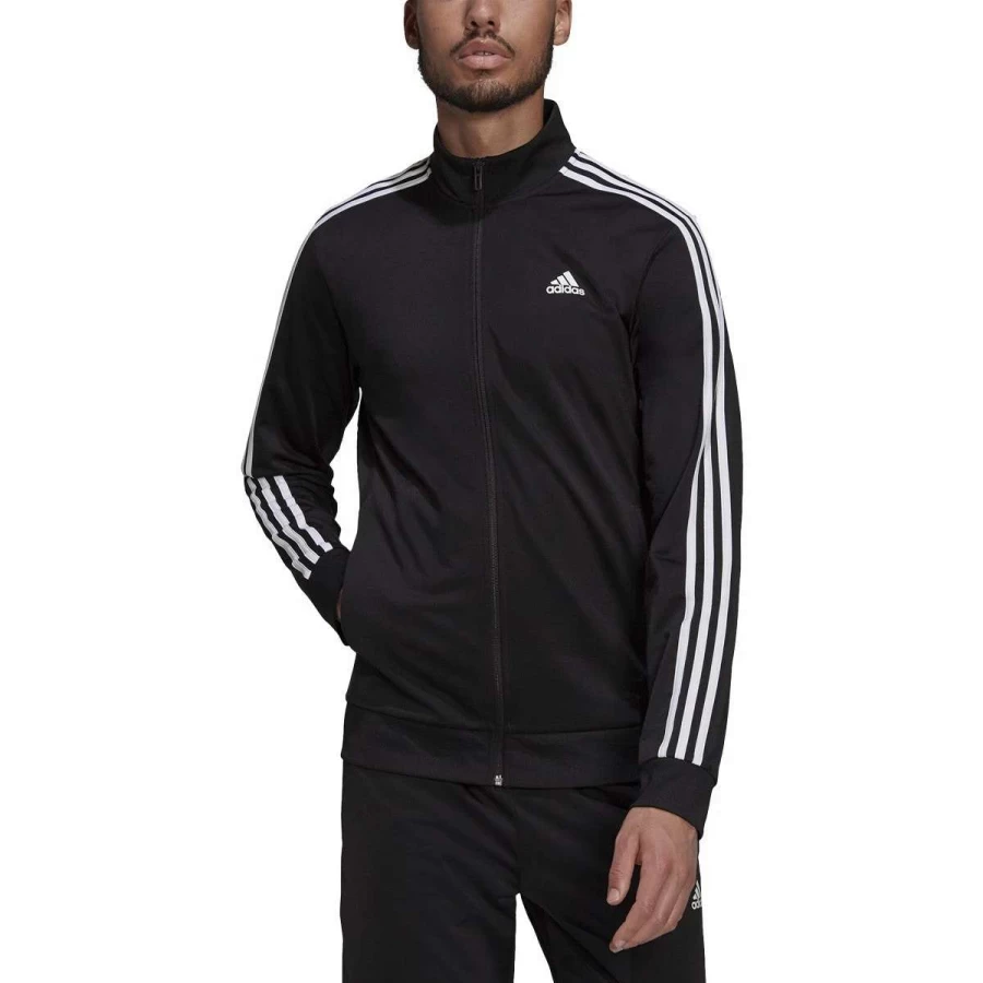 Adidas Men's 3-Stripe Regular Fit Warm-Up Track Jacket - Tricot Sports Top