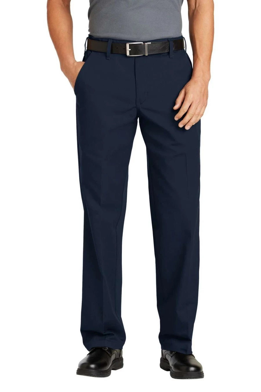 Men's Elastic Waist Work Pants with Insert - Red Kap PT60 Comfort Fit Durable Twill