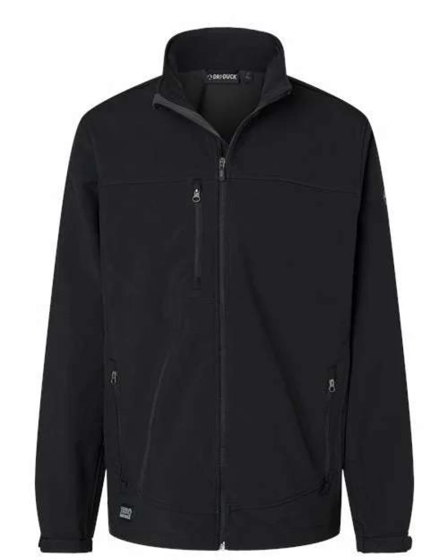 Black Dri Duck Motion Soft Shell Jacket for Tall Sizes - Lightweight & Water-Resistant Outerwear