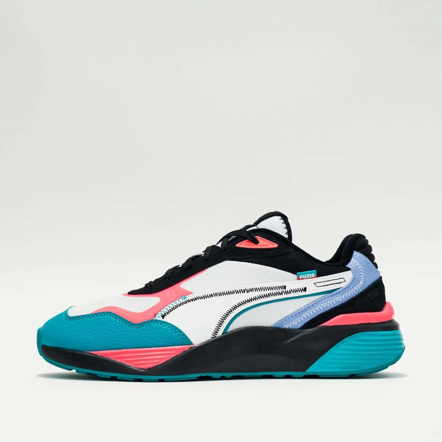 Puma RS-Metric Sneakers in Puma White, Puma Black & Aqua | Men's Running Shoes